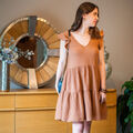 Robe courte C&eacute;leste DAHLIA Marron