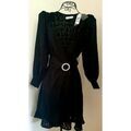 Robe courte Mango Robe velours noire mango