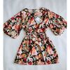 Robe courte Made In Italy Moderne Robe Mini Flowers Black