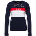 Pull sur Grenoble : Sweat-shirt Fila Sweat Femme sport col rond Bleu, Blanc et Rouge - 682853