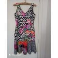 Robe courte Eroke Robe imprim&eacute;e r&eacute;versible Multicolore