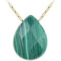 Collier Sc Boh&egrave;me B2498-MALACHITE Dor&eacute; Grenoble