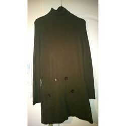 Robe Camaieu robe pull col roul&eacute; Marron