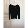 Pull sur Grenoble : Pull Cache Cache Pull noir col V