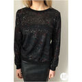 T-shirt Jeunes Et Jolies Top noir Paillettes Apia