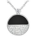 Collier Sc Crystal B3016-ARGENT Argent&eacute;