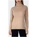 Pull Kebello Pull col roulé Beige F Beige Grenoble