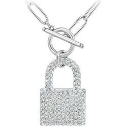 Collier Sc Crystal B3139-ARGENT Argent&eacute;