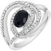 Bijoux Sc Crystal B3153-ARGENT-8-56 Argent&eacute;