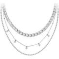 Collier Sc Crystal B3172-ARGENT Argent&eacute; Grenoble