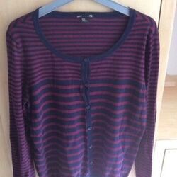 Gilet H&M Gilet cardigan H amp;M bordeaux et bleu marine