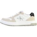 Chaussures enfants sur Grenoble : Baskets basses enfant Calvin Klein Jeans Basket &agrave; Lacets Jeans Low Cut Lace-Up Blanc