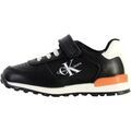 Baskets basses enfant Calvin Klein Jeans Basket &agrave; Scratch Jeans Low Cut Lace-Up Noir