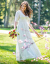 Robe C&eacute;leste ELISABETH Blanc