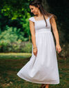 Robe C&eacute;leste MANON Blanc