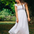 Robe C&eacute;leste MANON Blanc