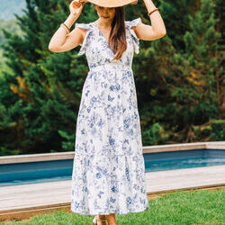 Robe C&eacute;leste ROMY Blanc