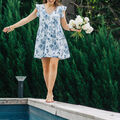 Robe courte C&eacute;leste DAHLIA Blanc