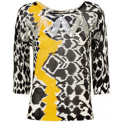 Pull Guess Pull Femme Damina Fsy Safari W72R85 Noir et Jaune