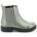 Bottines enfant Kickers Boots cuir Grizly Argent&eacute;