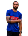 T-Shirt de Running Coureur du Dimanche Le Bicolore Manches Courtes Homme, L