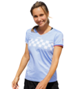 T-Shirt de Running Coureur du Dimanche Le Damier Manches Courtes Femme, S