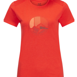 T-Shirt de Rando Jack Wolfskin Crosstrail Graphic Manches Courtes Femme, S