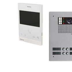 Kit visiophone collectif avec 4 &eacute;crans 2 rang&eacute;es GOLMAR G2+