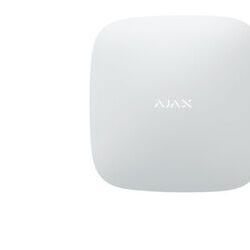 Centrale AJAX HUB2 PLUS (GSM + Ethernet + Wi-Fi) blanche, avec fonction lev&eacute;e de doute