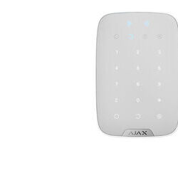 Clavier &agrave; code AJAX tactile sans fil avec lecteur de badge, blanc