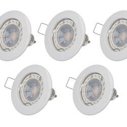 bis-electric Lot de 5 spot LED GU10 blanc 5W 3000K