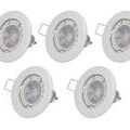 bis-electric Lot de 5 spot LED GU10 blanc 5W 4000K