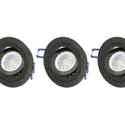 bis-electric Lot spot orientable noir 3000K