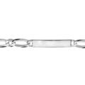 Gourmettes sur Artemare : Gourmette en argent maille Hawa&iuml; 1+1 largeur 6mm et longueur 18cm