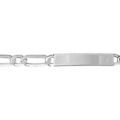 Gourmettes sur Artemare : Gourmette en argent maille Hawa&iuml; 1+1 largeur 7mm et longueur 20cm