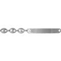 Gourmette en argent maille grains de caf&eacute; largeur 6mm et longueur 19cm Artemare