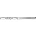 Gourmettes sur Artemare : Gourmette en argent maille figaro 1+3 largeur 4mm et longueur 18cm