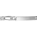 Gourmette en argent maille figaro 1+1 largeur 7mm et longueur 20cm