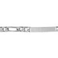 Gourmettes sur Artemare : Gourmette en argent maille figaro 1+3 largeur 6mm et longueur 18cm