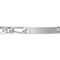 Gourmettes sur Artemare : Gourmette en argent maille figaro 1+1 largeur 8mm et longueur 21cm