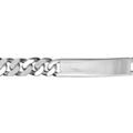 Gourmette en argent maille serr&eacute;e largeur 10mm et longueur 21,5cm