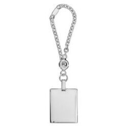 Porte-clef en argent plaque G.I. &agrave; graver
