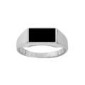 Chevali&egrave;res sur Artemare : Chevali&egrave;re en argent plateau rectangulaire 6mm X 11mm en onyx synth&eacute;tique