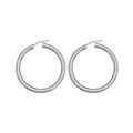 Boucles d'oreille sur Artemare : Cr&eacute;oles en Argent fil lisse en 4mm et diam&egrave;tre 45mm