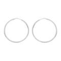 Boucles d'oreille sur Artemare : Cr&eacute;oles en Argent fil lisse diam&egrave;tre 34mm