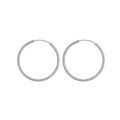 Boucles d'oreille sur Artemare : Cr&eacute;oles en Argent fil lisse diam&egrave;tre 45mm