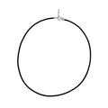 Colliers sur Artemare : Cordon en cuir noir et fermoir en argent - longueur 42cm + 4cm de rallonge