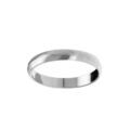 Alliance demi-jonc en argent rhodi&eacute; 3mm Artemare