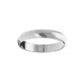 Alliance demi-jonc en argent rhodi&eacute; 4mm