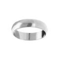 Alliance demi-jonc en argent rhodi&eacute; 5mm Artemare